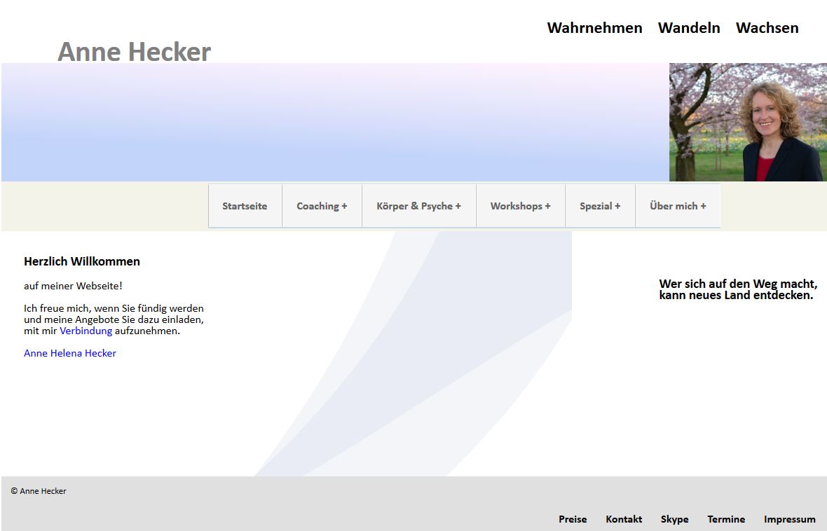 Webdesign Anne-Hecker.de